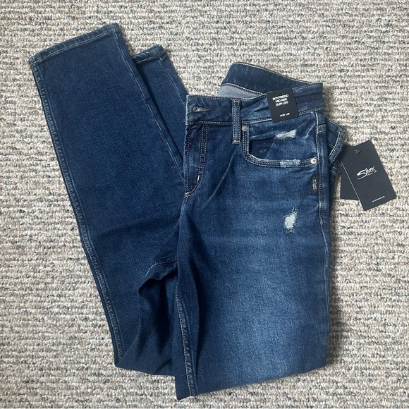 Silver Jeans Boyfriend Mid Rise Slim Leg Jeans 29W x 29L NWT - Picture 7 of 9